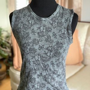 Free People gray lace-print tank
